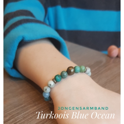 Jongens armband Turkoois Blue Ocean